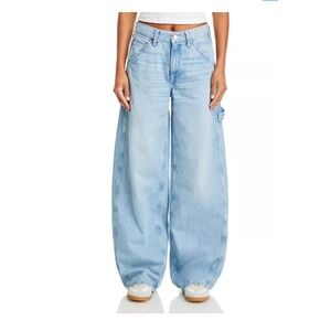 RE/DONE Painter Jean Women 24 Light Wash Excellent Wide Leg Carpenter Utility